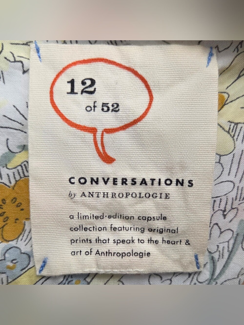 Anthropologie 12 of 52 Conversations Limited Edition Floral Button Shirt Size 12 - Picture 3 of 8